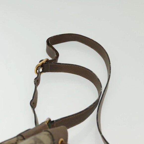 GUCCI GG Supreme Web Sherry Line Bag PVC Beige Gold 41 02 034 Auth 139660 - Picture 12 of 16